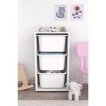 Casa si Gradina - Mobilier - Organizare si depozitare - Cutii depozitare - Dulap multifunctional, Hanah Home, PAL melaminat, alb, 45x30x90 cm - Infinity.ro