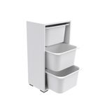 Casa si Gradina - Mobilier - Organizare si depozitare - Cutii depozitare - Dulap multifunctional, Hanah Home, PAL melaminat, alb, 45x30x90 cm - Infinity.ro