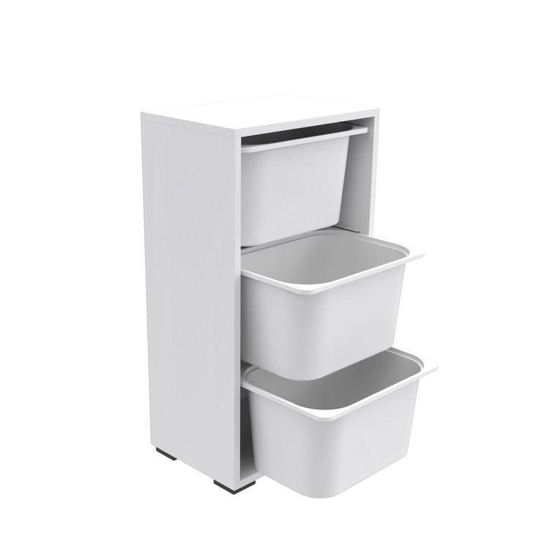 Casa si Gradina - Mobilier - Organizare si depozitare - Cutii depozitare - Dulap multifunctional, Hanah Home, PAL melaminat, alb, 45x30x90 cm - Infinity.ro