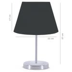 Casa si Gradina - Corpuri si surse de iluminat - Veioze si lampi - Veioze - Veioza, Opviq, pvc si metal, antracit, 17x22x37 cm - Infinity.ro