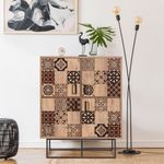 Casa si Gradina - Mobilier - Dulapuri si sifoniere - Dulapuri - Dulap multifunctional, Hanah Home, panou aglomerat melaminat, pin atlantic negru maro, 93x36x115 cm - Infinity.ro