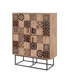 Casa si Gradina - Mobilier - Dulapuri si sifoniere - Dulapuri - Dulap multifunctional, Hanah Home, panou aglomerat melaminat, pin atlantic negru maro, 93x36x115 cm - Infinity.ro