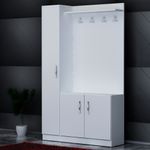 Casa si Gradina - Mobilier - Organizare si depozitare - Cuiere - Cuier, Hanah Home, pal melaminat, alb, 110x31.8x180 cm - Infinity.ro