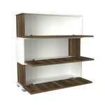 Casa si Gradina - Mobilier - Organizare si depozitare - Organizator incaltaminte - Dulap pentru pantofi, Hanah Home, pal melaminat, alb si nuc, 90x30x93 cm - Infinity.ro