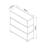 Casa si Gradina - Mobilier - Organizare si depozitare - Organizator incaltaminte - Dulap pentru pantofi, Hanah Home, pal melaminat, alb si nuc, 90x30x93 cm - Infinity.ro
