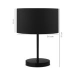 Casa si Gradina - Corpuri si surse de iluminat - Veioze si lampi - Veioze - Veioza, Opviq, pvc, negru, 15x24x37 cm - Infinity.ro