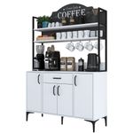 Casa si Gradina - Mobilier - Comode si corpuri - Corpuri bucatarie - Dulap multifunctional, Hanah Home, PAL melaminat, alb, 120x40x183.6 cm - Infinity.ro