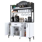 Casa si Gradina - Mobilier - Comode si corpuri - Corpuri bucatarie - Dulap multifunctional, Hanah Home, PAL melaminat, alb, 120x40x183.6 cm - Infinity.ro