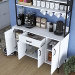 Casa si Gradina - Mobilier - Comode si corpuri - Corpuri bucatarie - Dulap multifunctional, Hanah Home, PAL melaminat, alb, 120x40x183.6 cm - Infinity.ro