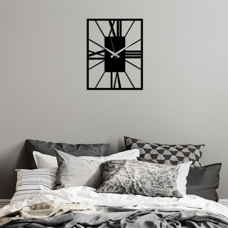 Casa si Gradina - Decoratiuni - Ceasuri - Ceas de perete decorativ, Wallxpert, metal, negru, 49x38 cm, 891TNL2441 - Infinity.ro