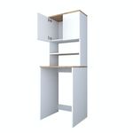 Casa si Gradina - Mobilier - Dulapuri si sifoniere - Dulapuri - Dulap pentru masina de spalat, Hanah Home, pal melaminat, alb si nuc, 65x60x183.6 cm - Infinity.ro