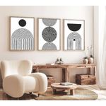 Casa si Gradina - Decoratiuni - Tablouri - Tablou decorativ cu rama, Wallxpert, mdf si lemn masiv, multicolor, 50x70 cm, set 3 piese, 693BSE1343 - Infinity.ro
