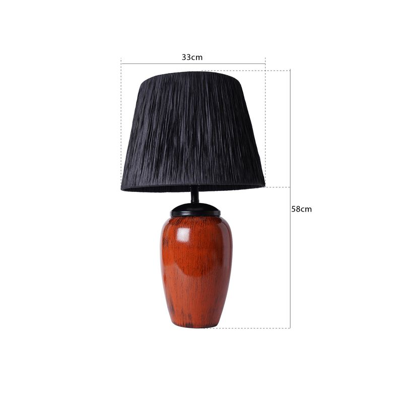 Casa si Gradina - Corpuri si surse de iluminat - Veioze si lampi - Veioze - Veioza, Opviq, ceramica, rosu maro, 33x58 cm - Infinity.ro