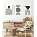 Casa si Gradina - Decoratiuni - Tablouri - Tablou decorativ cu rama, Wallxpert, mdf si lemn masiv, multicolor, 50x70 cm, set 3 piese, 693BSE1343 - Infinity.ro