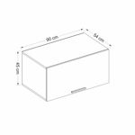 Casa si Gradina - Mobilier - Comode si corpuri - Corpuri bucatarie - Dulap de perete, Hanah Home, pal melaminat, alb, 90x45x54 cm - Infinity.ro
