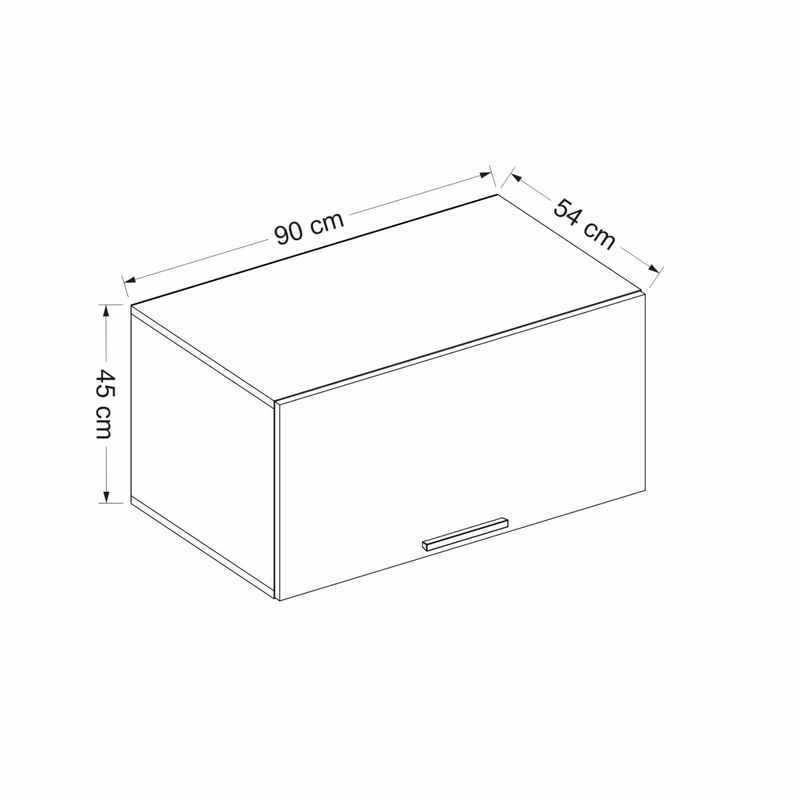 Casa si Gradina - Mobilier - Comode si corpuri - Corpuri bucatarie - Dulap de perete, Hanah Home, pal melaminat, alb, 90x45x54 cm - Infinity.ro
