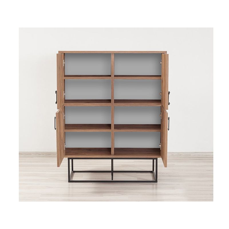 Casa si Gradina - Mobilier - Dulapuri si sifoniere - Dulapuri - Dulap multifunctional, Hanah Home, pal melaminat, pin atlantic si negru, 93x36x115 cm - Infinity.ro
