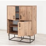 Casa si Gradina - Mobilier - Dulapuri si sifoniere - Dulapuri - Dulap multifunctional, Hanah Home, pal melaminat, pin atlantic si negru, 93x36x115 cm - Infinity.ro