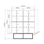 Casa si Gradina - Mobilier - Dulapuri si sifoniere - Dulapuri - Dulap multifunctional, Hanah Home, pal melaminat, pin atlantic si negru, 93x36x115 cm - Infinity.ro