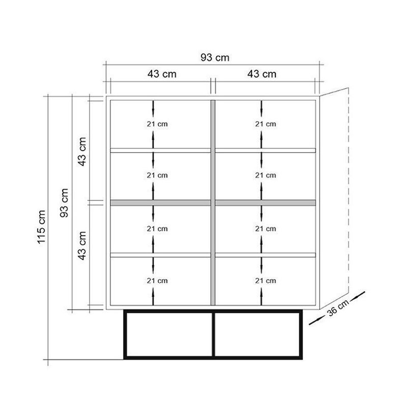 Casa si Gradina - Mobilier - Dulapuri si sifoniere - Dulapuri - Dulap multifunctional, Hanah Home, pal melaminat, pin atlantic si negru, 93x36x115 cm - Infinity.ro
