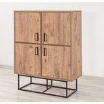 Casa si Gradina - Mobilier - Dulapuri si sifoniere - Dulapuri - Dulap multifunctional, Hanah Home, pal melaminat, pin atlantic si negru, 93x36x115 cm - Infinity.ro