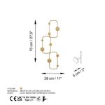 Casa si Gradina - Mobilier - Organizare si depozitare - Cuiere - Cuiere de perete, Wallxpert, metal, auriu, 28x5x70 cm - Infinity.ro