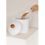 Casa si Gradina - Bucatarie si vesela - Organizare si depozitare bucatarie - Cutii alimentare - Cutie de depozitare, Hermia, metal galvanizat, alb, 23x17x24 cm - Infinity.ro