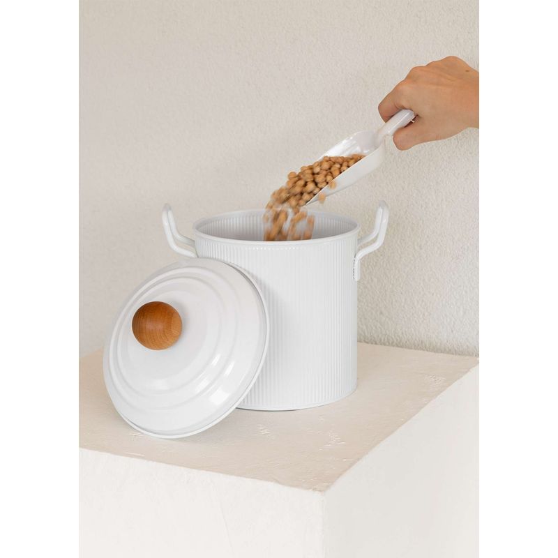 Casa si Gradina - Bucatarie si vesela - Organizare si depozitare bucatarie - Cutii alimentare - Cutie de depozitare, Hermia, metal galvanizat, alb, 23x17x24 cm - Infinity.ro