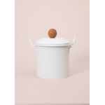 Casa si Gradina - Bucatarie si vesela - Organizare si depozitare bucatarie - Cutii alimentare - Cutie de depozitare, Hermia, metal galvanizat, alb, 23x17x24 cm - Infinity.ro