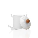 Casa si Gradina - Bucatarie si vesela - Organizare si depozitare bucatarie - Cutii alimentare - Cutie de depozitare, Hermia, metal galvanizat, alb, 23x17x24 cm - Infinity.ro