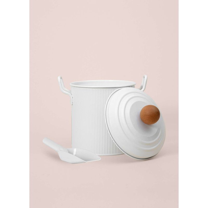 Casa si Gradina - Bucatarie si vesela - Organizare si depozitare bucatarie - Cutii alimentare - Cutie de depozitare, Hermia, metal galvanizat, alb, 23x17x24 cm - Infinity.ro