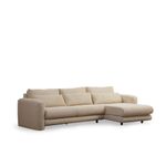 Casa si Gradina - Mobilier - Canapele si coltare - Coltare - Coltar, Hanah Home, lemn fag si pal, bej, 290x165x97 cm - Infinity.ro