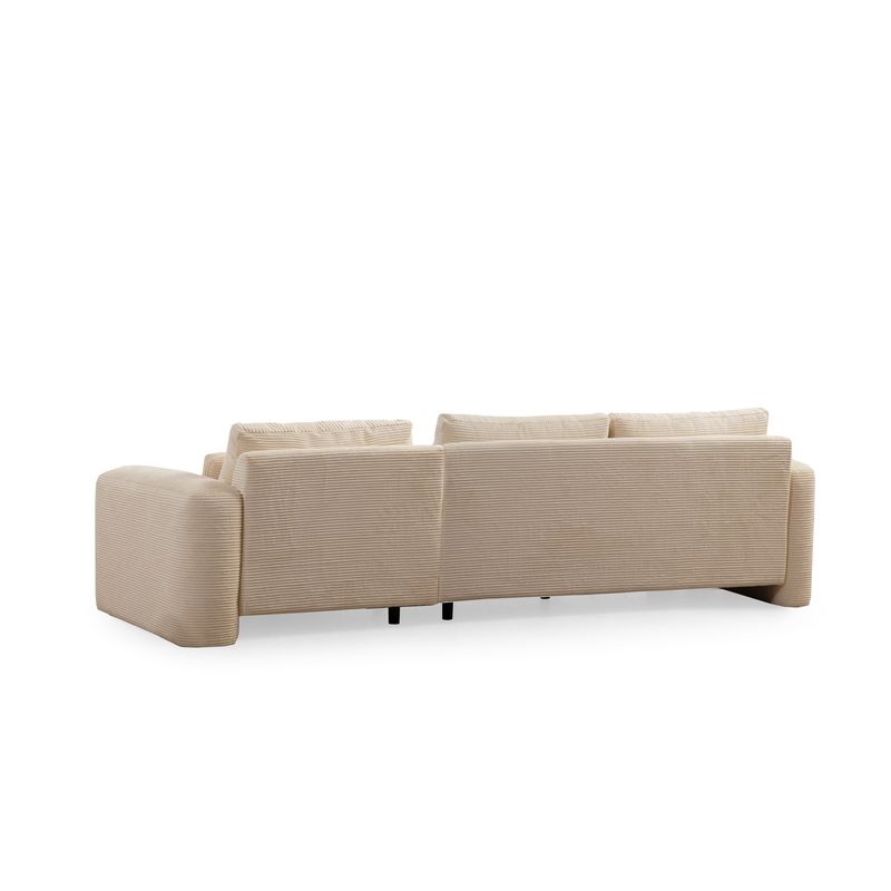 Casa si Gradina - Mobilier - Canapele si coltare - Coltare - Coltar, Hanah Home, lemn fag si pal, bej, 290x165x97 cm - Infinity.ro