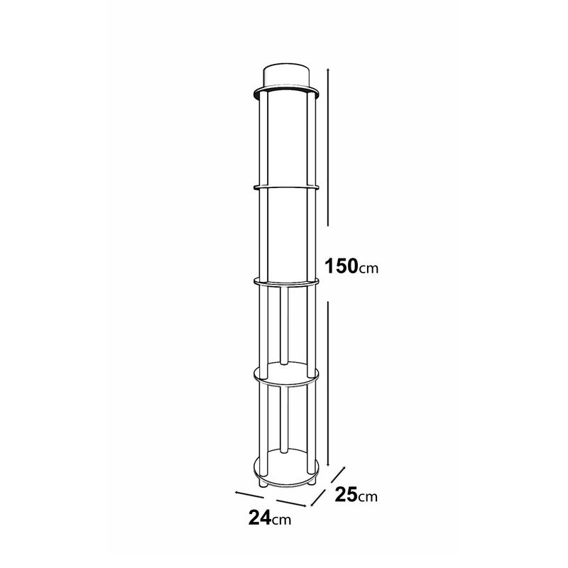 Casa si Gradina - Corpuri si surse de iluminat - Veioze si lampi - Lampadare - Lampadar, Opviq, mdf si hartie craft, nuc, 150 cm - Infinity.ro