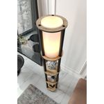 Casa si Gradina - Corpuri si surse de iluminat - Veioze si lampi - Lampadare - Lampadar, Opviq, mdf si hartie craft, nuc, 150 cm - Infinity.ro