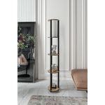 Casa si Gradina - Corpuri si surse de iluminat - Veioze si lampi - Lampadare - Lampadar, Opviq, mdf si hartie craft, nuc, 150 cm - Infinity.ro
