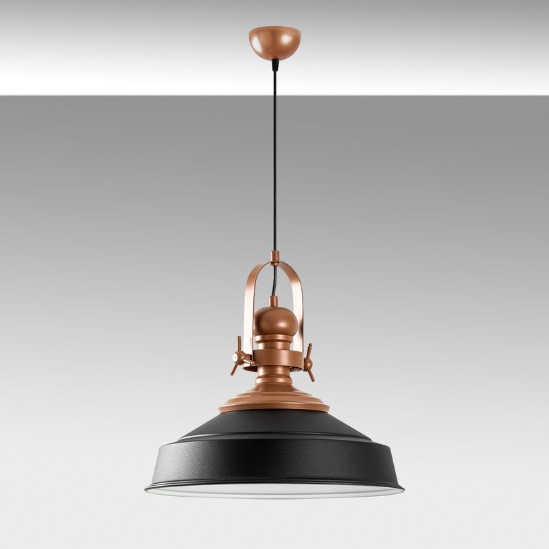 Casa si Gradina - Corpuri si surse de iluminat - Lustre si pendule - Lustra, Opviq, metal, negru, diametru 41 cm, inaltime reglabila 45-130 cm - Infinity.ro