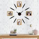 Casa si Gradina - Decoratiuni - Ceasuri - Ceas decorativ de perete, Wallxpert, mdf, multicolor, 50x50 cm, 305MRY1143 - Infinity.ro