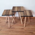 Casa si Gradina - Mobilier - Mese si birouri - Masute de cafea - Set masute de cafea, Hanah Home, mdf, maro, 3 piese, 35x35x52 cm, 481LNA2963 - Infinity.ro