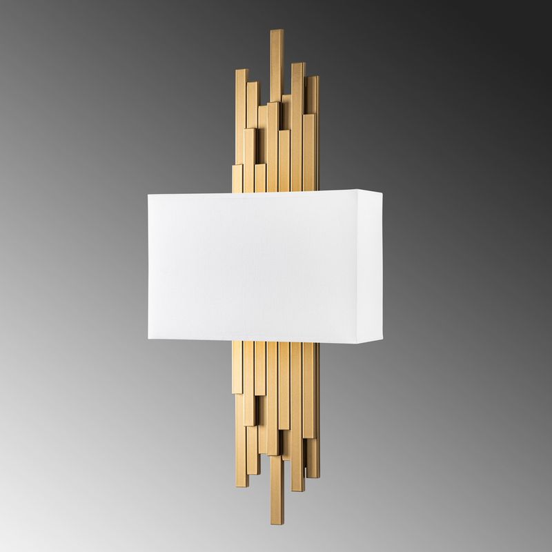 Casa si Gradina - Corpuri si surse de iluminat - Plafoniere, aplice si spoturi - Aplica, Opviq, metal, auriu alb, 35x75x10 cm - Infinity.ro