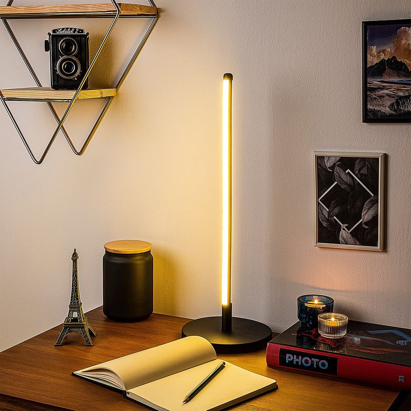 Casa si Gradina - Corpuri si surse de iluminat - Veioze si lampi - Veioze - Veioza, Opviq, metal, negru, 18x51 cm - Infinity.ro