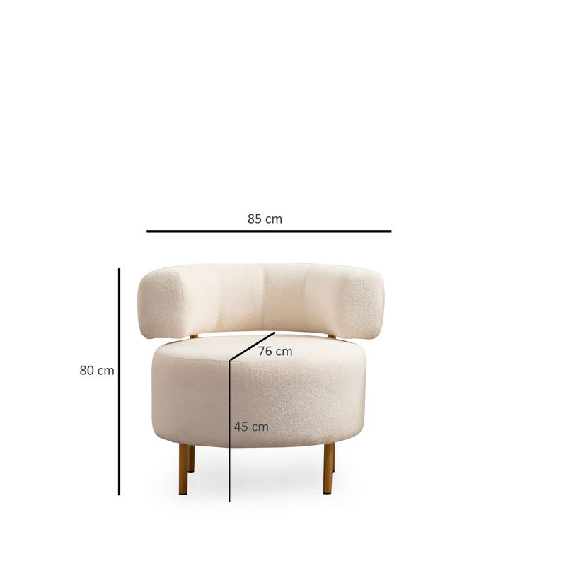 Casa si Gradina - Mobilier - Scaune si fotolii - Fotolii - Fotoliu, Atelier Del Sofa, lemn de fag si panouri aglomerate, alb, 76x85x80 cm - Infinity.ro