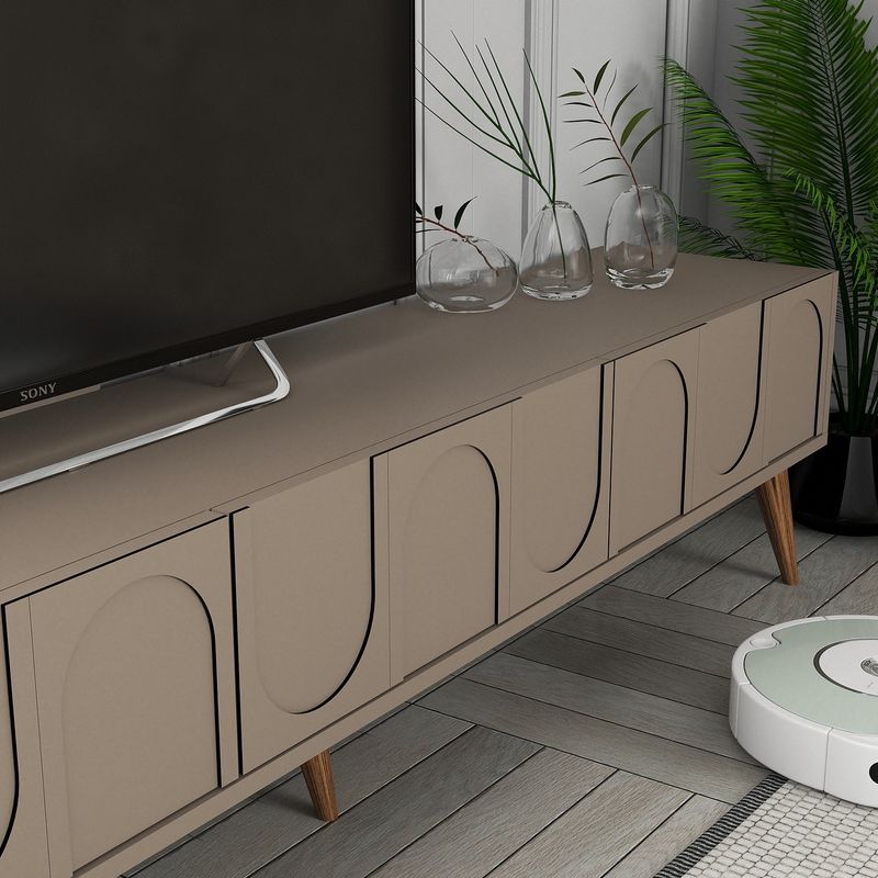 Casa si Gradina - Mobilier - Comode si corpuri - Console - Corp tv, Hanah Home, pal melaminat, atlas si nuc, 180x44x35 cm - Infinity.ro
