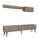 Casa si Gradina - Mobilier - Comode si corpuri - Console - Corp tv, Hanah Home, pal melaminat, atlas si nuc, 180x44x35 cm - Infinity.ro