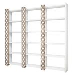 Casa si Gradina - Mobilier - Biblioteci si rafturi - Biblioteci - Biblioteca, Hanah Home, pal melaminat, alb, 184.6x24.2x170 cm - Infinity.ro
