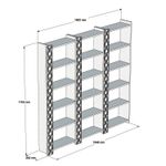 Casa si Gradina - Mobilier - Biblioteci si rafturi - Biblioteci - Biblioteca, Hanah Home, pal melaminat, alb, 184.6x24.2x170 cm - Infinity.ro