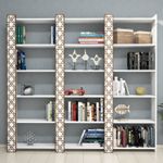 Casa si Gradina - Mobilier - Biblioteci si rafturi - Biblioteci - Biblioteca, Hanah Home, pal melaminat, alb, 184.6x24.2x170 cm - Infinity.ro
