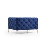 Casa si Gradina - Mobilier - Scaune si fotolii - Fotolii - Fotoliu, Hanah Home, lemn fag si pal, albastru marin, 108x90x70 cm - Infinity.ro