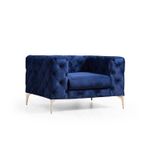 Casa si Gradina - Mobilier - Scaune si fotolii - Fotolii - Fotoliu, Hanah Home, lemn fag si pal, albastru marin, 108x90x70 cm - Infinity.ro