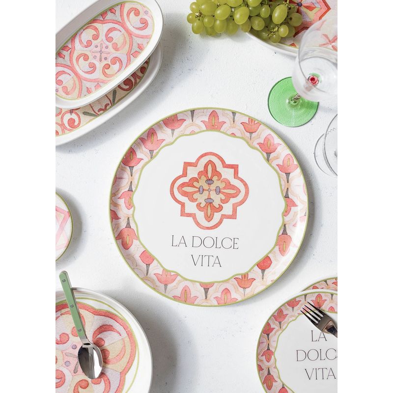 Casa si Gradina - Bucatarie si vesela - Vesela si tacamuri - Vesela pentru servire - Farfurie de servire, Hermia, ceramica, roz, 30x30x2 cm - Infinity.ro